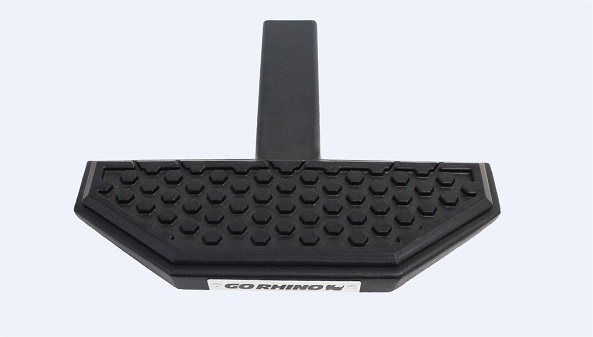 Go Rhino 2" Receiver 12" Black Hex Tread Hitch Step - Click Image to Close